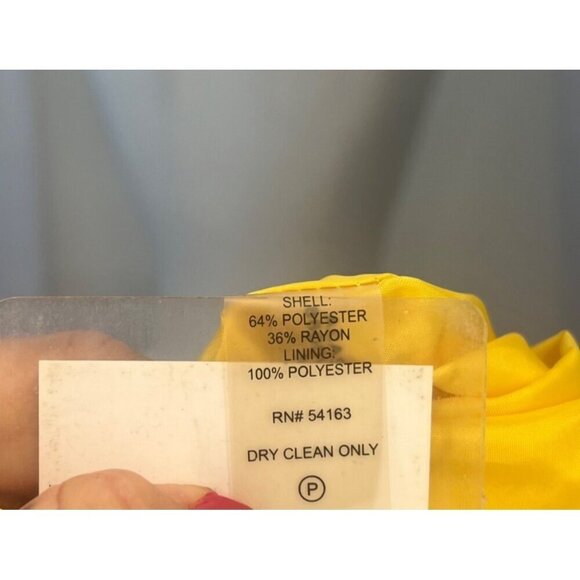 Tommy Hilfiger Yellow Sleeveless belted dress ladies size 4 Fit and Flare - Picture 8 of 9